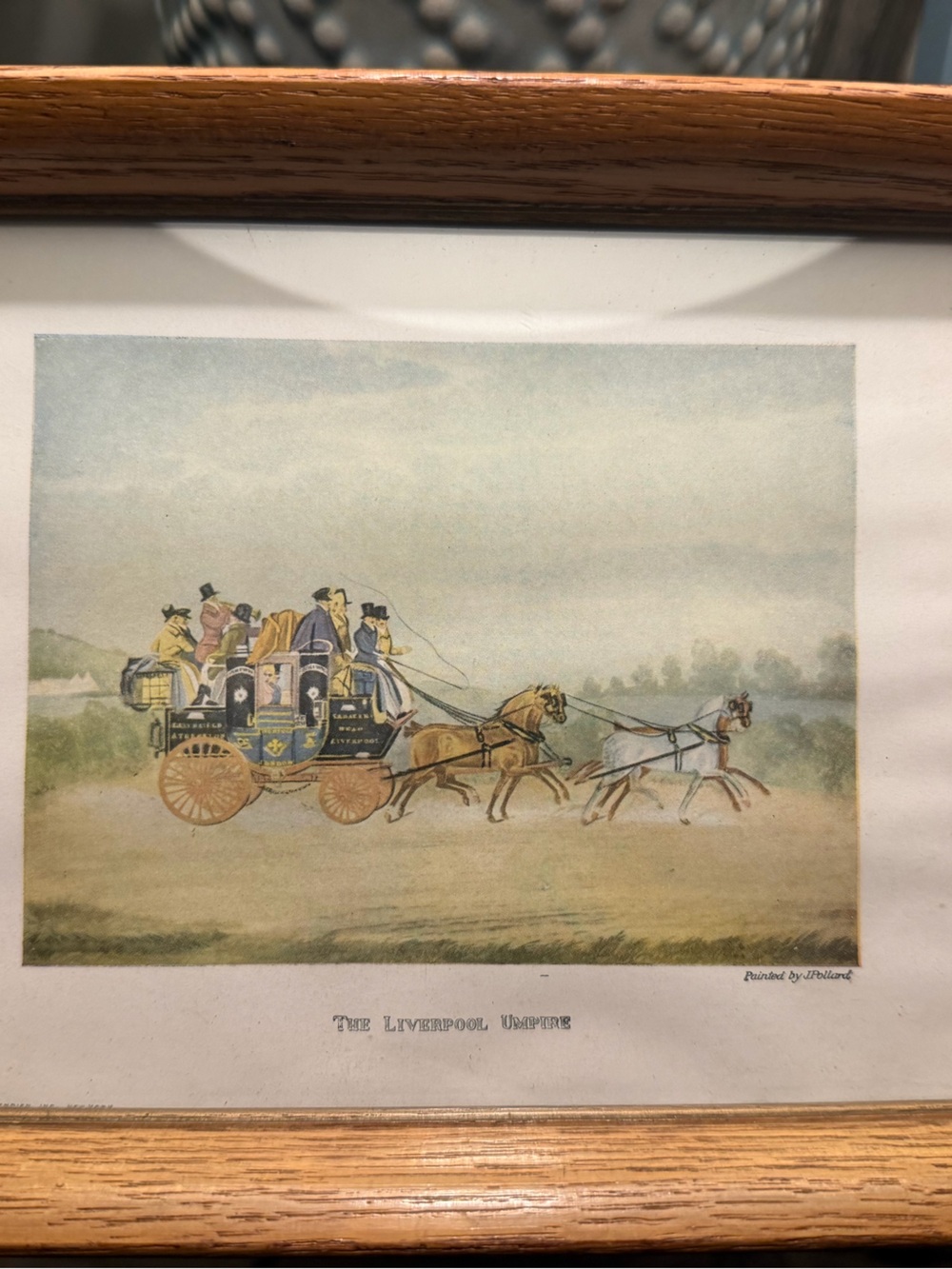 Vintage James Pollard The Liverpool Umpire Framed Stagecoach Print